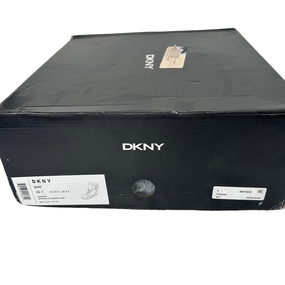 NWT DKNY Bart Combat Boots Size 7 Metallic Patent Gunmetal Mirror Finish in Box - Picture 4 of 9